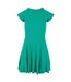 Womens/ladies Ribbed Skater Dress Fern Green Urban Classics-1