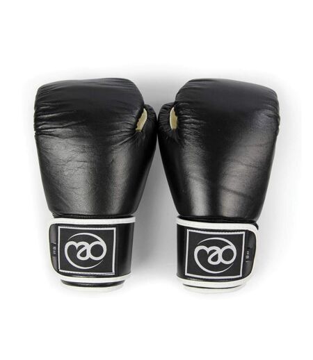 Boxing Mad - Gants de boxe PRO - Adulte (Noir / Blanc métallique) - UTMQ175