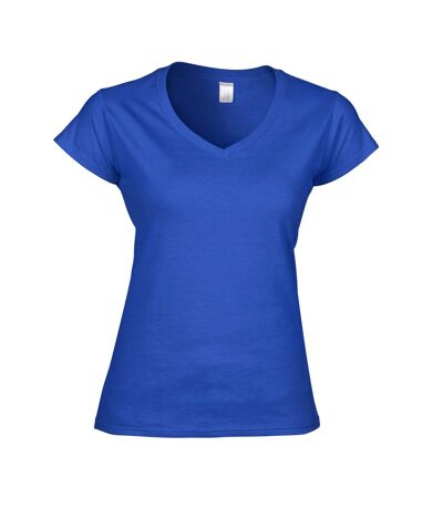 Gildan Womens/Ladies Soft Style V Neck T-Shirt (Royal Blue) - UTPC6324