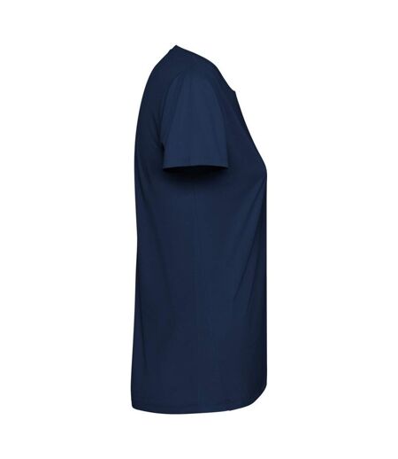 Womens/ladies Estoril Short-sleeved T-shirt Navy Blue Roly