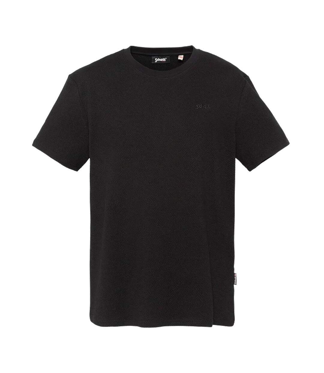 T-Shirt noir homme schott tsclay-1