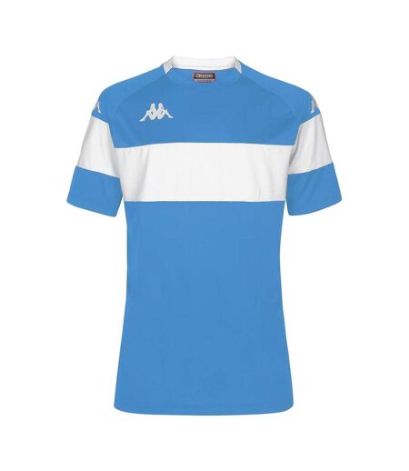 T-Shirt de sport blanc/bleu homme kappa dareto 33133wwjr
