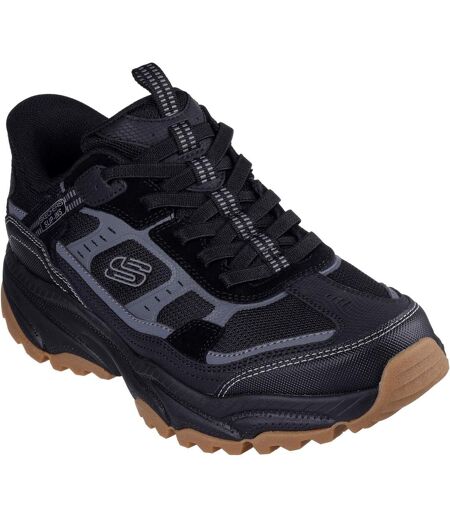 Mens Viking At Suede Hiking Shoes Black Skechers