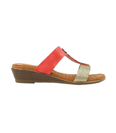 Sandales porto femme corail Lunar