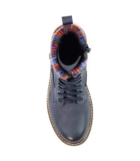 Bottes Coupe Large California Femme Bleu Lunar