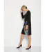 Robe courte maille fantaisie col rond-3