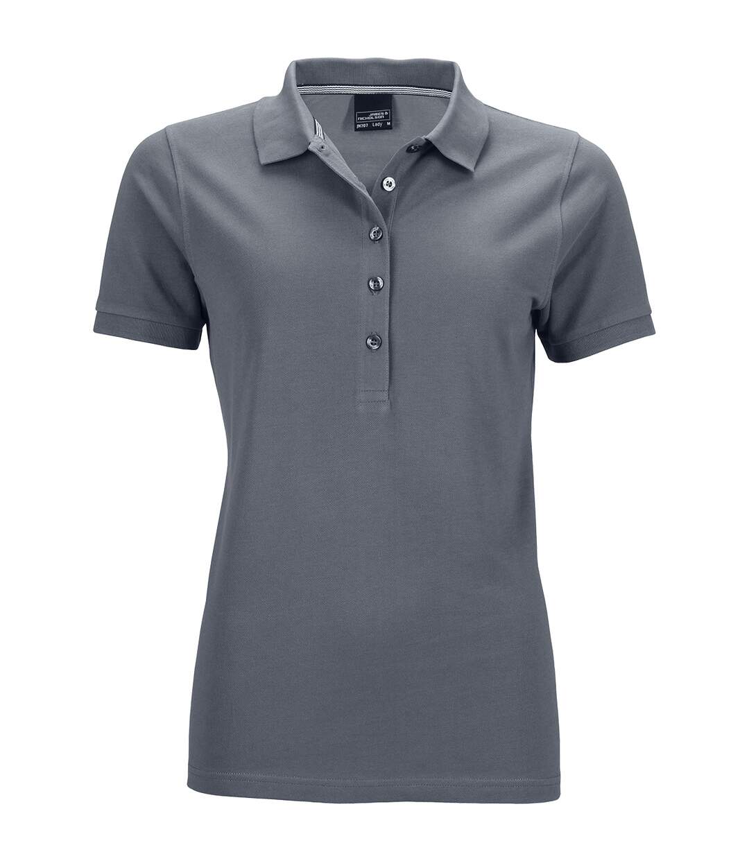 Polo femme manches courtes JN707 - gris carbone