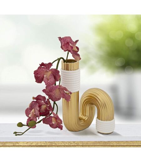 Vase Design en Résine Bann 18cm Or