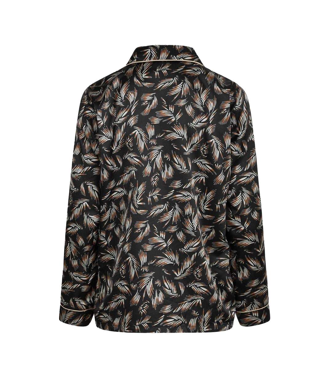 Haut De Pyjama Motif/style Imprimé Feuille Josephine Femme Noir CCDK Copenhagen-3