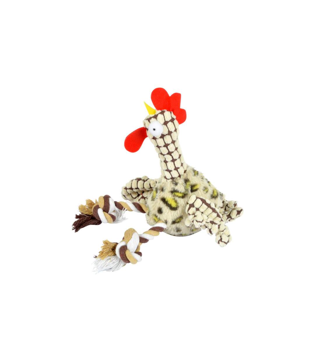 Peluche pour Chien Coq 30cm Marron & Blanc-2