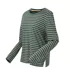 T-shirt Manches Longues Motif/style À Rayures Federica Femme Vert Sombre Vanille Clair Regatta-4