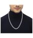 Mens Ion Plated Necklace One Size Silver Boss-4