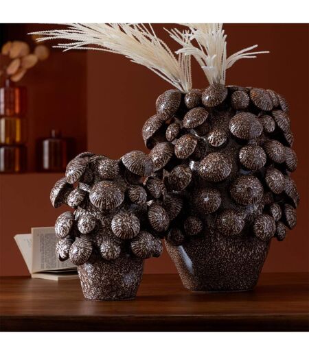Vase Champignon en Argile Fungi 32cm Marron
