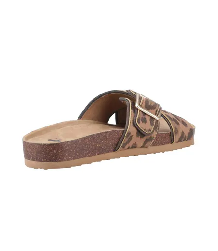 Sandales À Sangles Croisées Motif/style Léopard Annie Tigg Femme Marron Clair Léopard Rocket Dog