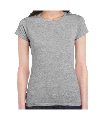 Gildan Womens/Ladies Softstyle Ringspun Cotton Fitted T-Shirt (Sports Gray) - UTPC6029