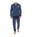 Men's long-sleeved, tundose fabric pajamas, model A0CHG-0UX. Softness and night comfort.