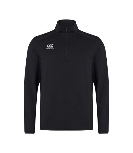 Mens Quarter Zip Training Top Black Canterbury
