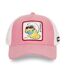 Casquette baseball effet velours avec filet et patch Soft Pink Capslab-2