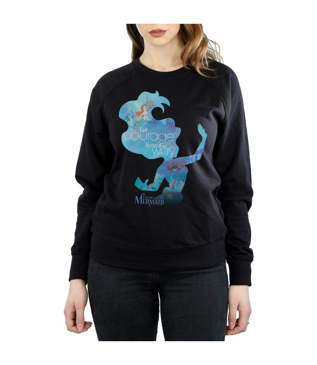 Disney Princess - Sweat ARIEL FILLED SILHOUETTE - Femme (Noir) - UTBI10026-3