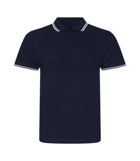 Polo homme bleu marine / blanc AWDis