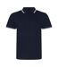 Polo homme bleu marine / blanc AWDis-1