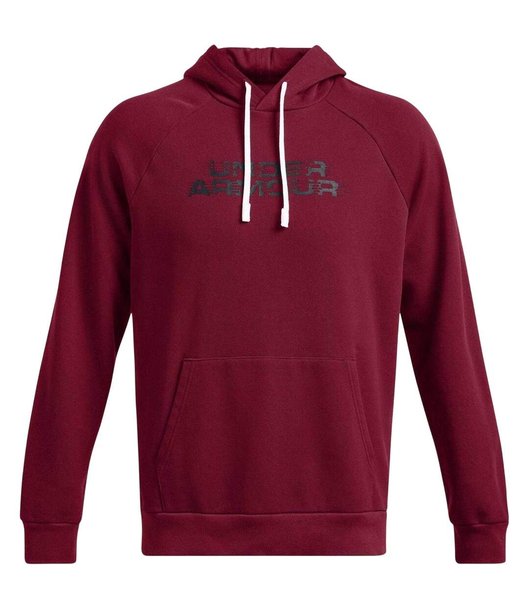 Mens Rival Raglan Drawstring Hoodie Red Under Armour-2