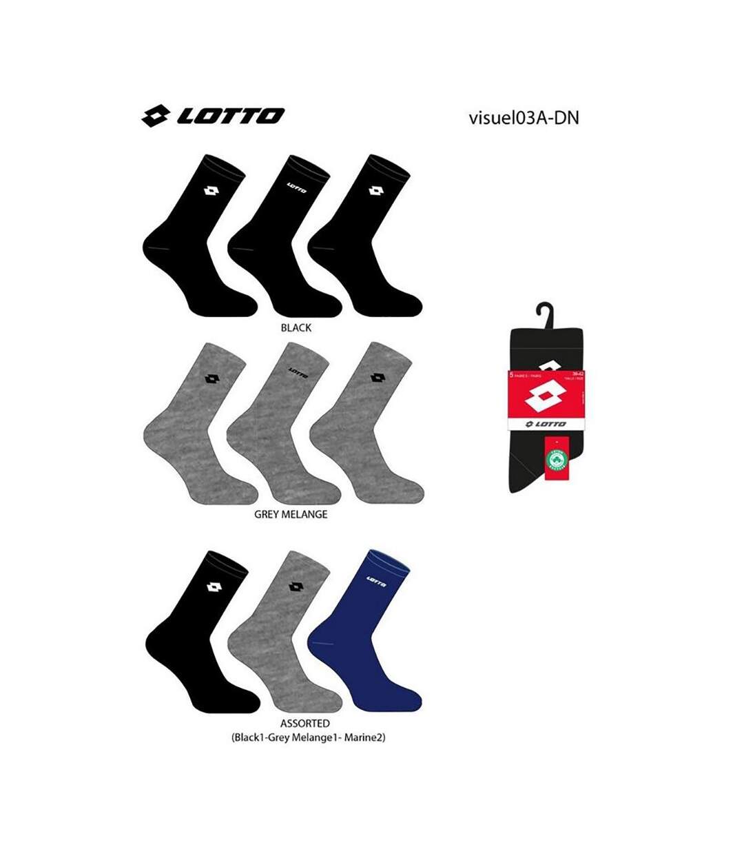 Chaussettes Homme LOTTO Pack de 9 paires URBAN 5414