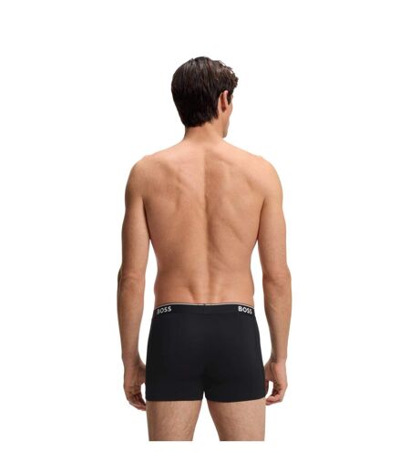 Pack Of 3  Mens Logo Boxer Briefs  Black White Boss