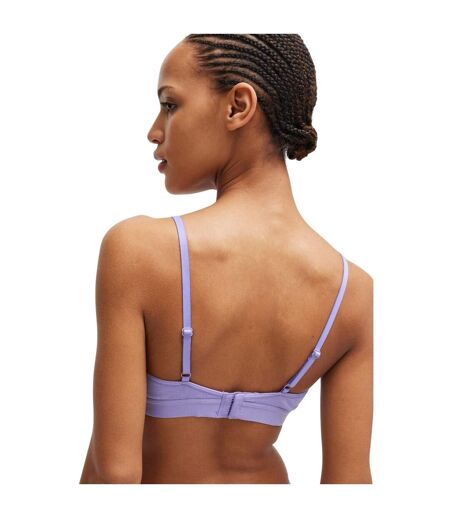 Womens/ladies Logo Modal Stretch Bralette Purple Hugo