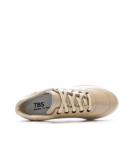Baskets beige femme tbs tennis verni greta