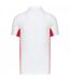 Polo homme blanc / rouge Kariban-2