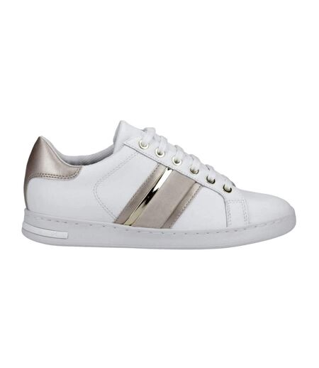 Womens/ladies jaysen trainers white/gold Geox