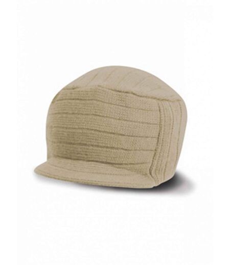 Bonnet casquette laine style army urban - RC061X - beige desert khaki