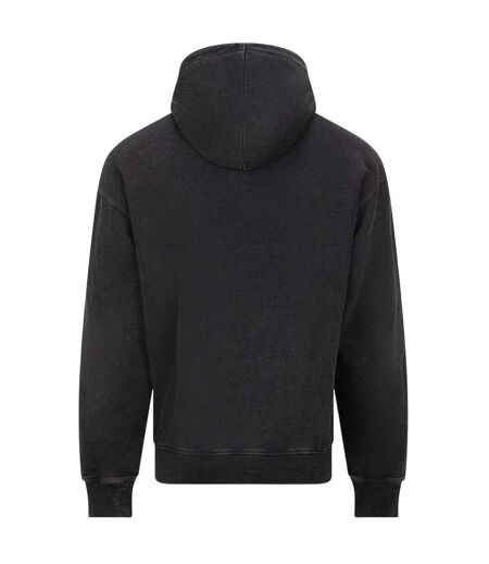 Veste À Capuche Motif/style Rétro Homme Noir Délavé Awdis