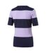 Womens/ladies Short-sleeved Golf Sweater Top Navy Purple Puma-2