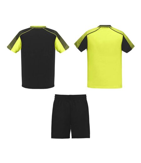 Set de sport juve adulte noir uni / jaune fluo Roly