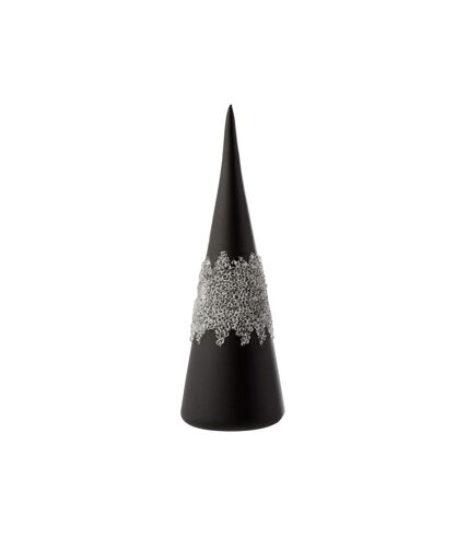 Paris Prix - Statuette Déco cône Glace Diamant 28cm Noir