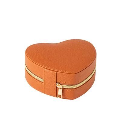 Boîte à Bijoux Cœur Ericka 16cm Cognac