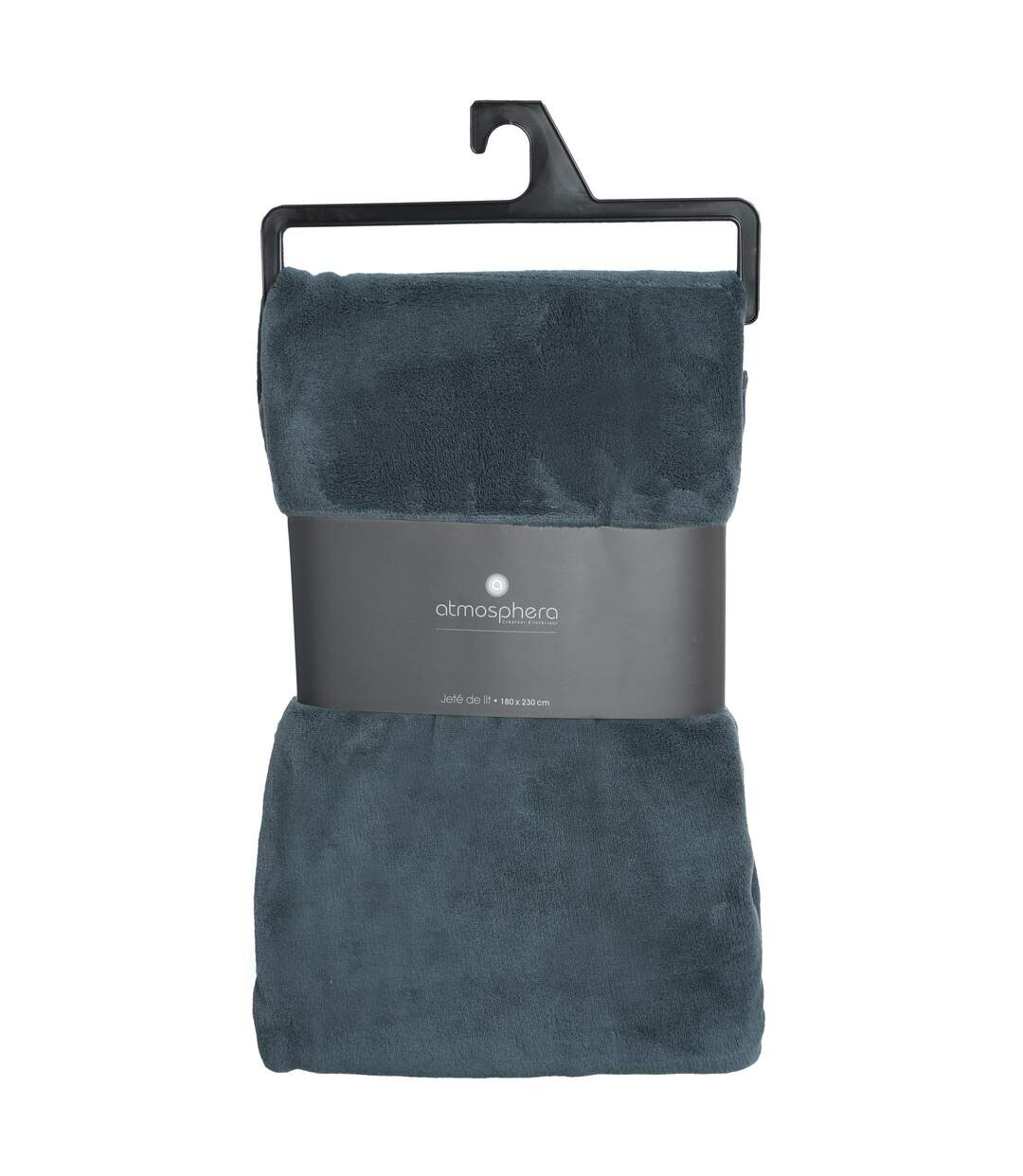 Plaid en Microfibre uni - 230x180 cm - Bleu Orage-2