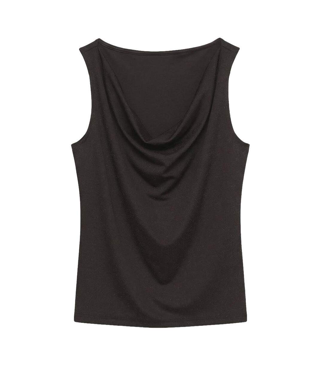 Débardeur femme brillant marron vero moda kanva waterfall-2