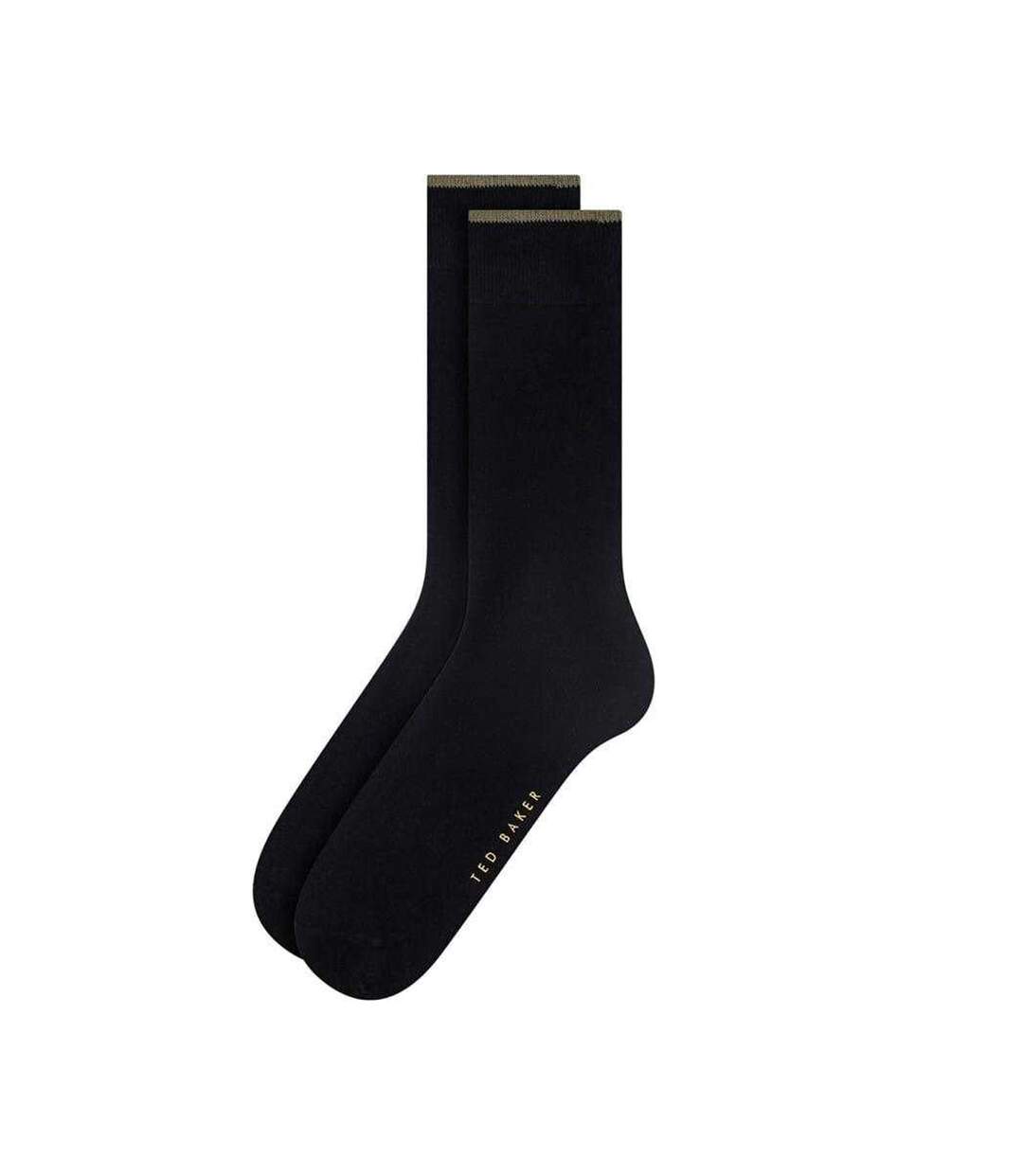Pack Of 3  Mens Cotton Blend Crew Socks  Black Ted Baker-2