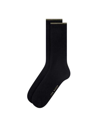 Pack Of 3  Mens Cotton Blend Crew Socks  Black Ted Baker