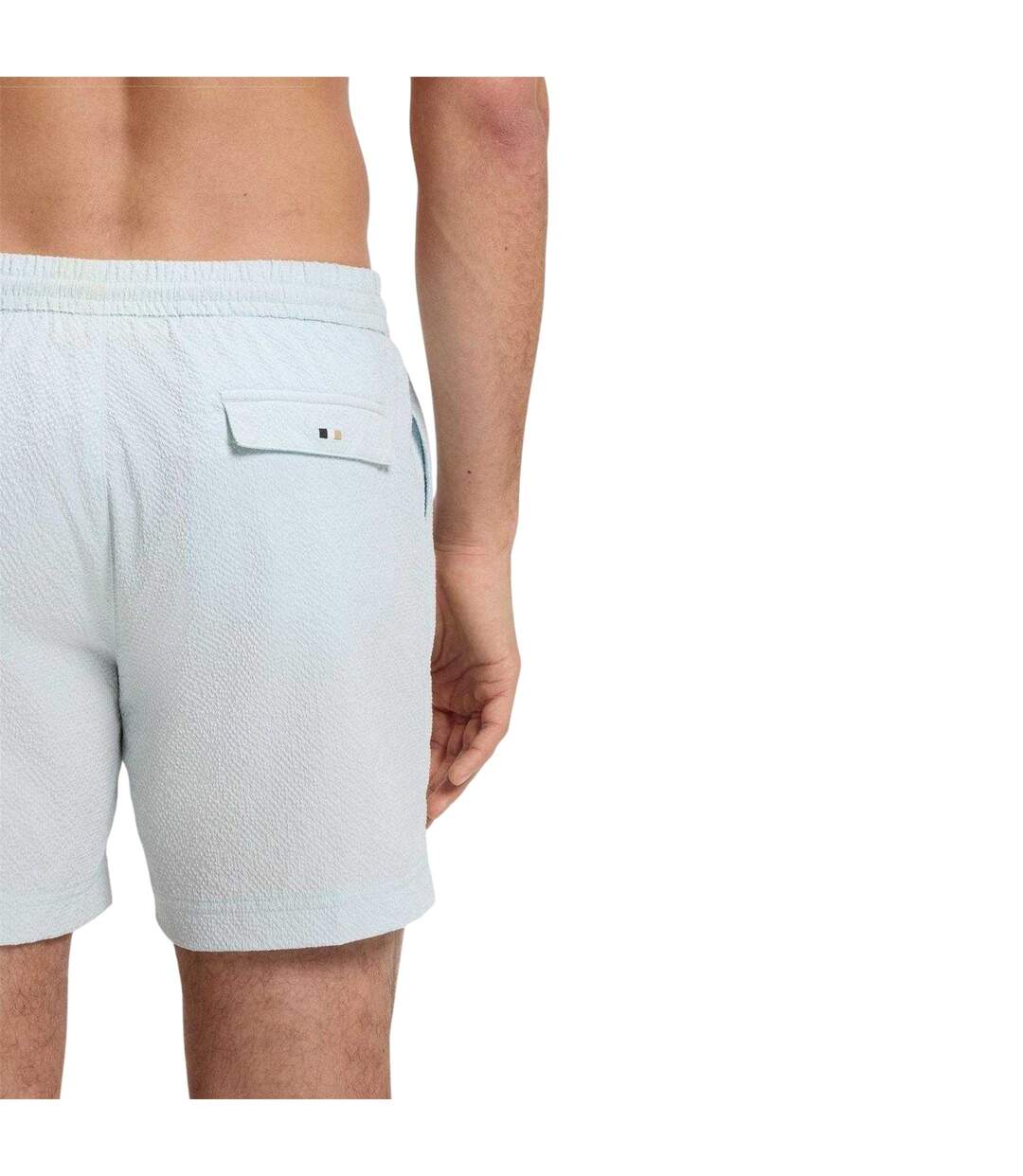 Mens Quick Dry Relaxed Fit Swim Shorts Open Blue Boss-4