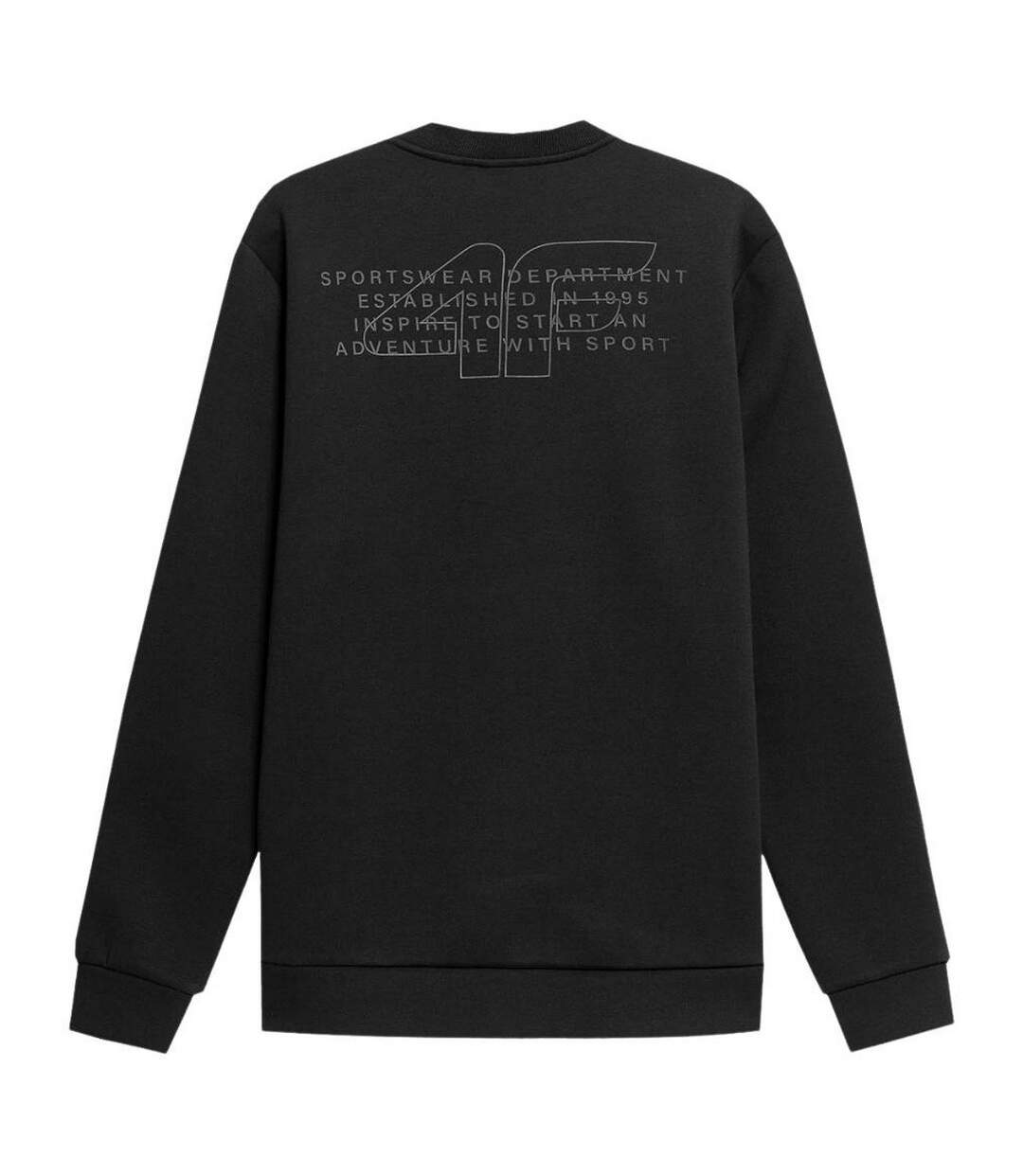 Sweat Motif/style Uni Homme Noir 4F-3