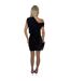 Womens/ladies Sequin Velvet Party Mini Skirt Black AX Paris-2