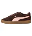 Womens/ladies Jada Suede Platform Trainers Brown Pink Puma-3