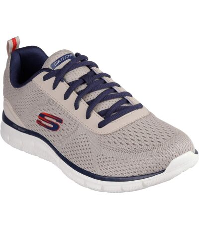 Mens Leshur Trainers Taupe Navy Skechers