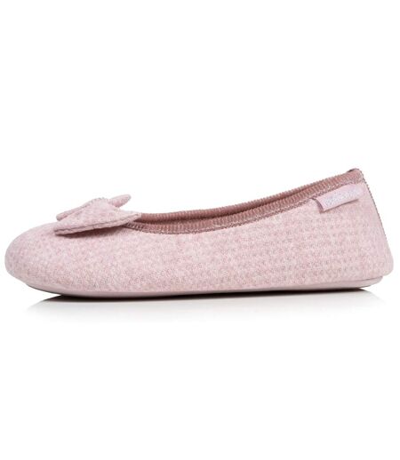 Isotoner Chaussons extra-light Ballerines femme maille nid d'abeille, semelle gomme antidérapante