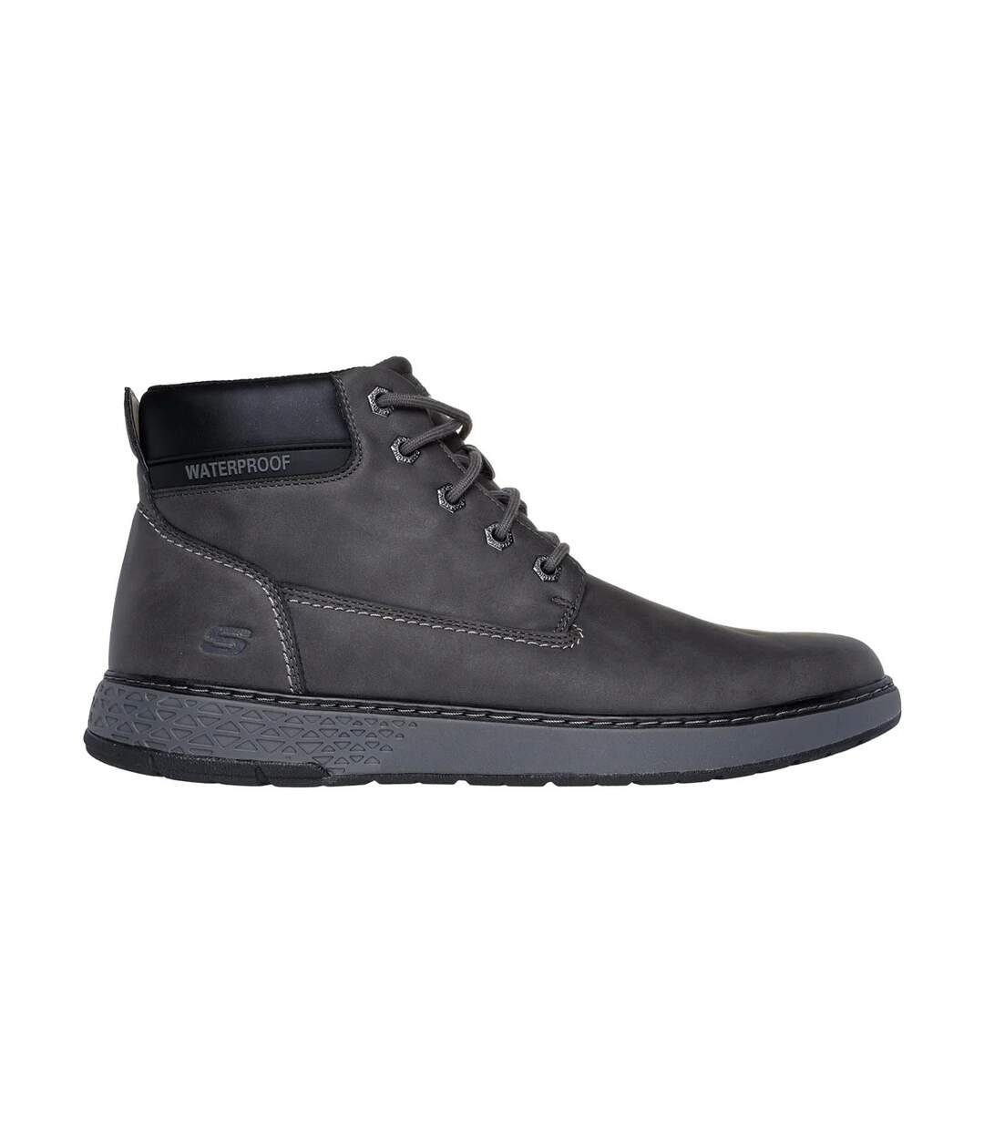Mens Garlan Deno Trainers Charcoal Skechers-3