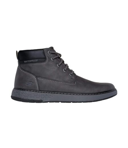 Mens Garlan Deno Trainers Charcoal Skechers